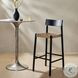 Heisler Almond Leather Blend Bar Stool