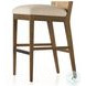Antonia Solid Parawood Performance Fabric Bar Stool