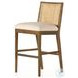Antonia Solid Parawood Performance Fabric Bar Stool