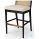 Antonia Brushed Ebony Performance Fabric Bar Stool