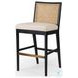 Antonia Brushed Ebony Performance Fabric Bar Stool