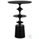 Flight Satin Black Accent Table