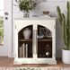 Archdale White 2 Glass Door Accent Storage Cabinet