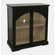 Archdale Black 2 Glass Door Accent Storage Cabinet