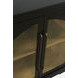 Archdale Black 2 Glass Door Accent Storage Cabinet