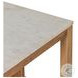Indira Smoked Acacia And White Marble Kitchen Island