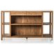 Indira Smoked Acacia And White Marble Kitchen Island