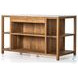 Indira Smoked Acacia And White Marble Kitchen Island