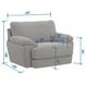 Jaden Steel Upholstered Chair and A Half with Pillows