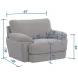 Jaden Cocoa Upholstered Chair and A Half with Pillows