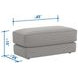 Jaden Steel Upholstered Rectangular Ottoman