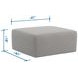 Jaden Steel Upholstered Square Cocktail Ottoman