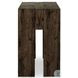 Abaso Ebony Rustic Wormwood Oak 80" Console Table