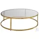 Radius Antique Gold Glass Top Cocktail Table