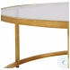 Radius Antique Gold Glass Top Cocktail Table