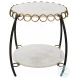 Willowbrook White Marble Side Table