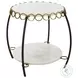 Willowbrook White Marble Side Table
