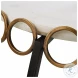 Willowbrook White Marble Side Table
