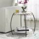 Willowbrook White Marble Side Table
