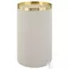 Spectrum Brushed Brass And White Accent Table