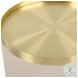 Spectrum Brushed Brass And White Accent Table