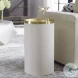 Spectrum Brushed Brass And White Accent Table