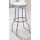 Theodore White And Chrome Upholstered Top Bar Stool Set of 2