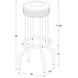 Theodore White And Chrome Upholstered Top Bar Stool Set of 2