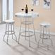 Theodore White And Chrome Upholstered Top Bar Stool Set of 2