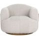 Tadeo Dove Cream Upholstered Swivel Arm Chair
