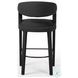 Hawkins FIQA Boucle Charcoal Performance Fabric Bar Stool