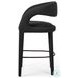 Hawkins FIQA Boucle Charcoal Performance Fabric Bar Stool