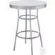 2300 Glossy White and Chrome Bar Table