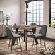 Reclamation Platinum and Gray Upholstered 5 Piece Counter Height Dining Set