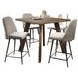 Reclamation Natural and Gray Upholstered 5 Piece Counter Height Dining Set