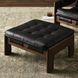 Halston Heirloom Black Leather Ottoman