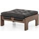 Halston Heirloom Black Leather Ottoman