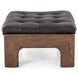 Halston Heirloom Black Leather Ottoman