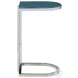 Signature Designs Aquamarine And Polished Stainless Steel Placido Spot Table