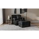Eagan Black Upholstered Rectangular Ottoman