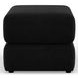 Eagan Black Upholstered Rectangular Ottoman