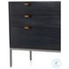 Trey Black Wash Poplar Large 3 Drawer Nightstand
