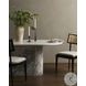 Oranda Polished White Marble Dining Table