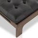 Halston Heirloom Black Leather Cocktail Ottoman