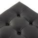 Halston Heirloom Black Leather Cocktail Ottoman