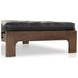 Halston Heirloom Black Leather Cocktail Ottoman