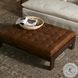Halston Heirloom Sienna Leather Cocktail Ottoman
