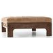 Halston Palermo Drift Leather Cocktail Ottoman