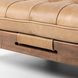 Halston Palermo Drift Leather Cocktail Ottoman