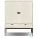 Cressida Ivory Painted Linen 2 Door Bar Cabinet